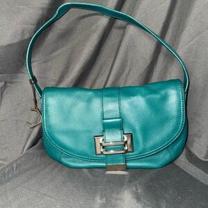 Liz Claiborne Teal Leather Shoulder Bag